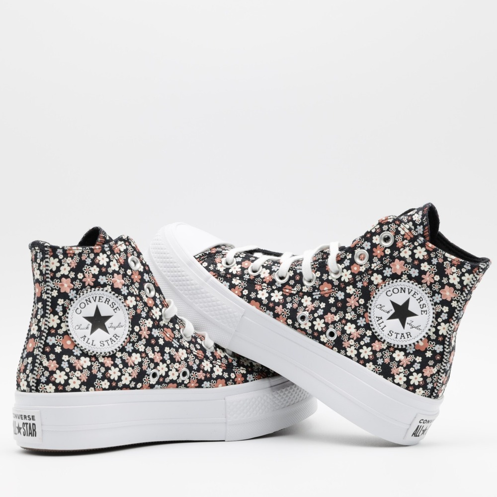 Converse Women's Chuck Taylor All Star Lift Platform Allover Floral White Size 8